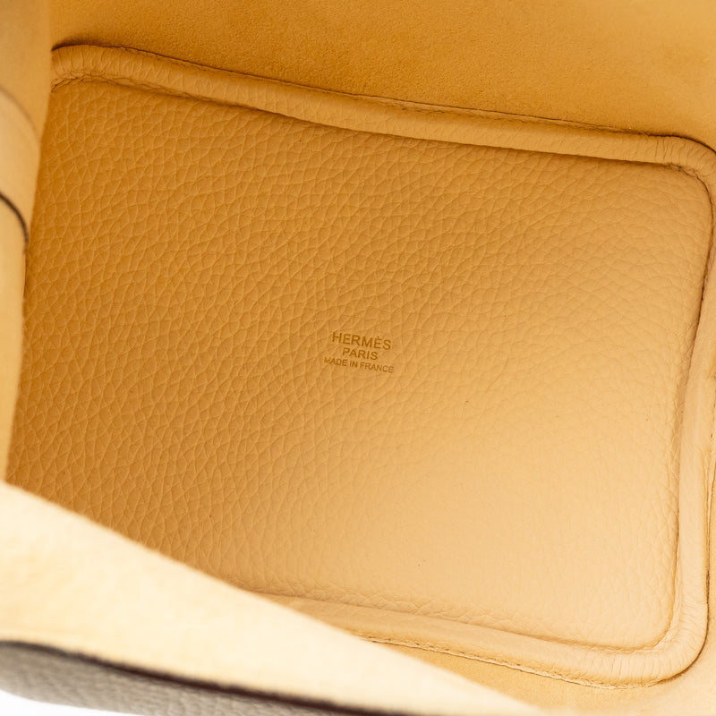Hermes Picotin 18 Lock bag Clemence Nata GHW Stamp Z