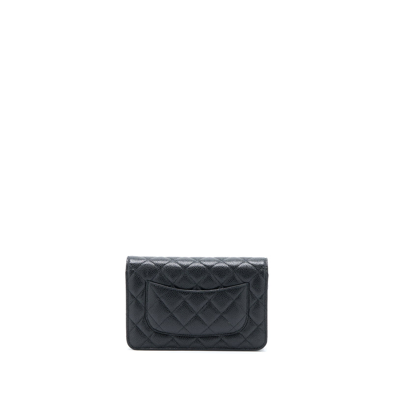 Chanel Classic Wallet On Chain Caviar Black GHW (Microchip)