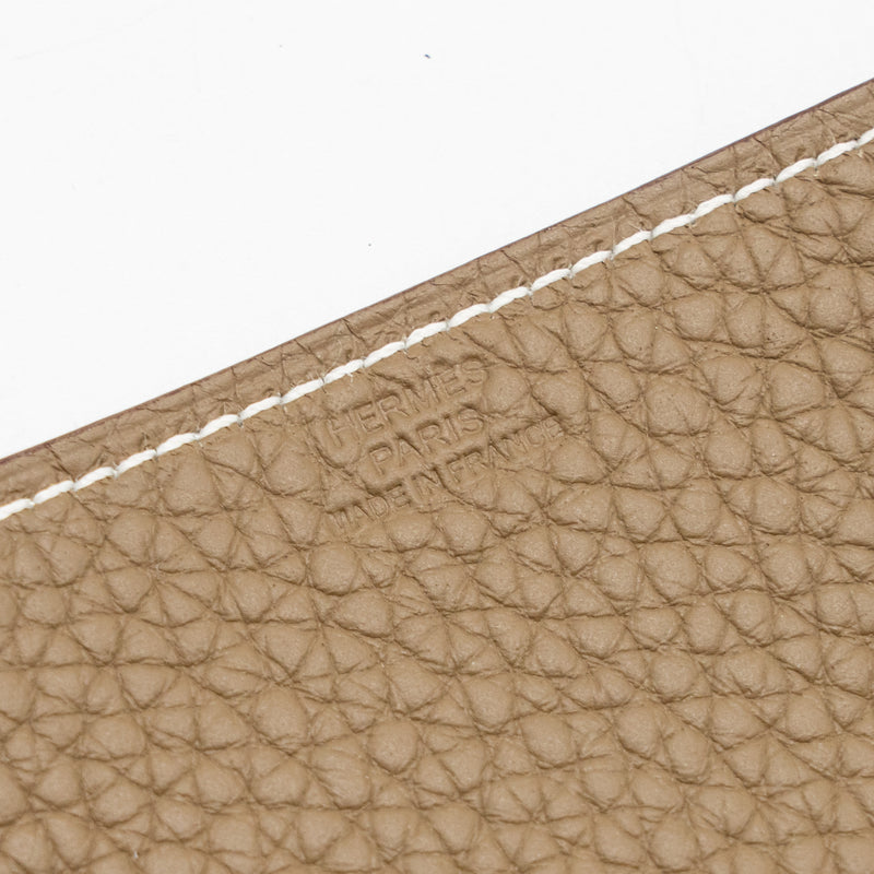 Hermes H Evelyne Mini Change Tray Clemence Etoupe SHW