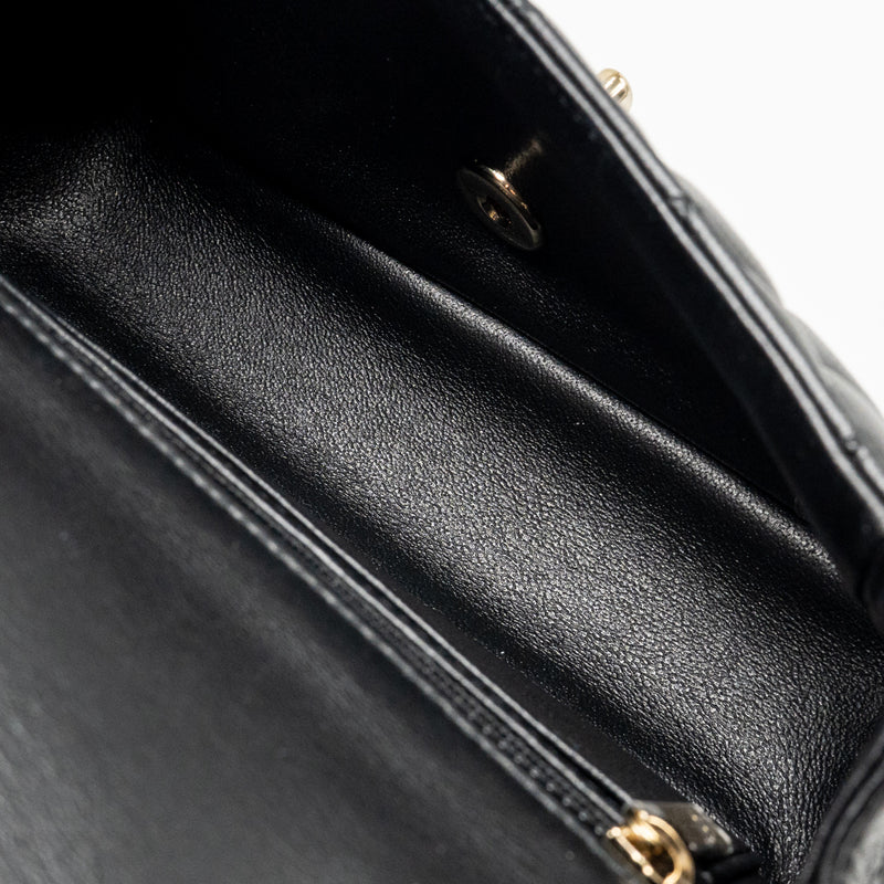 Chanel Mini Rectangular Flap Bag Lambskin Black LGHW