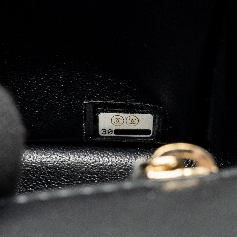 Chanel Mini Rectangular Flap Bag Lambskin Black LGHW