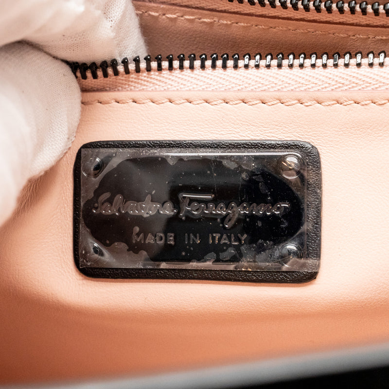 Salvatore Ferragamo Vara Bow Crossbody Flap Bag Black Calfskin Black Hardware