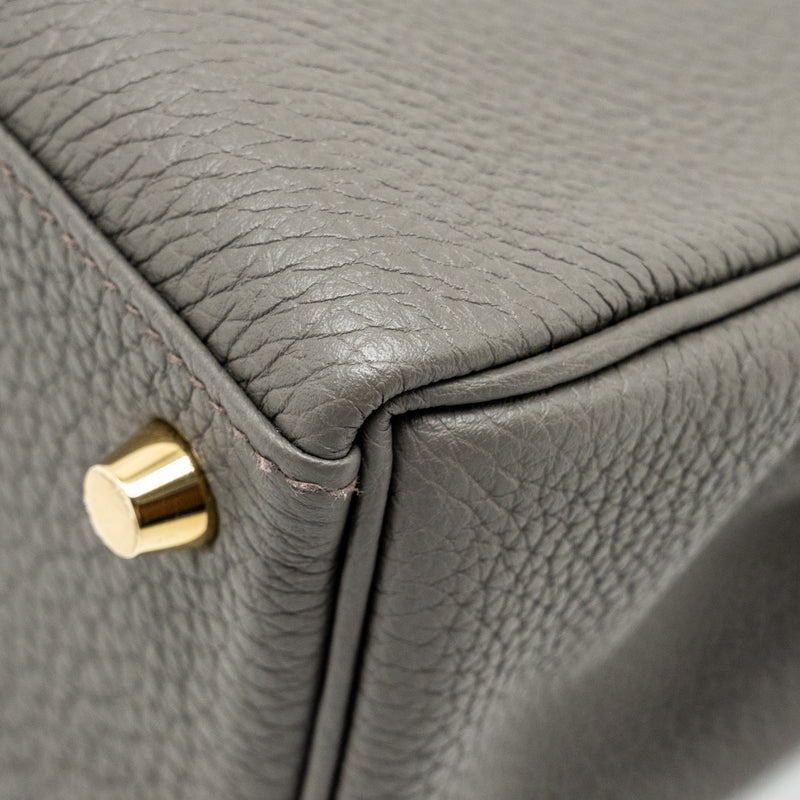 Hermes Kelly 25 Togo Gris Etain GHW Stamp Z