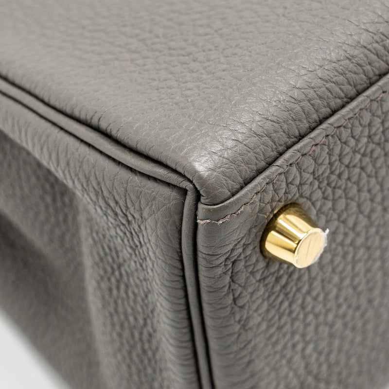 Hermes Kelly 25 Togo Gris Etain GHW Stamp Z