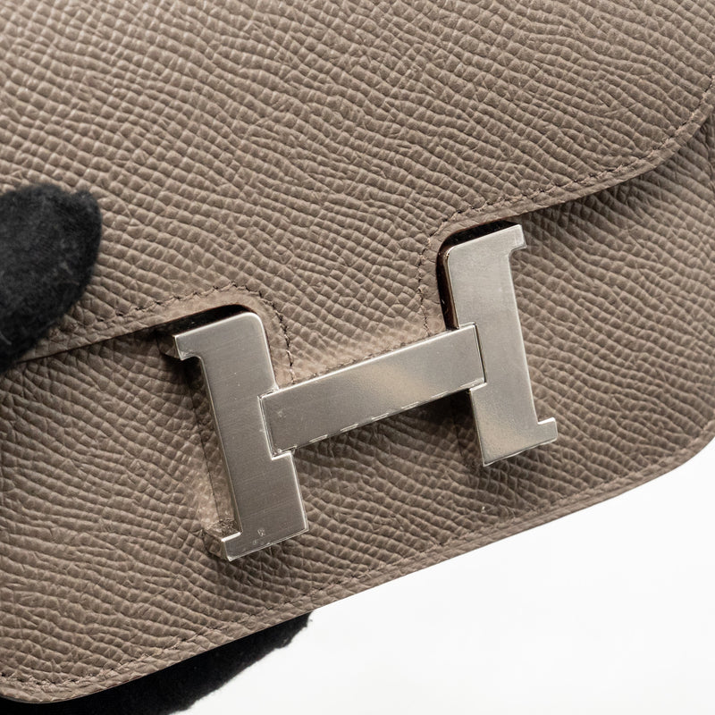 Hermes Constance Slim Epsom Gris Etain SHW Stamp K