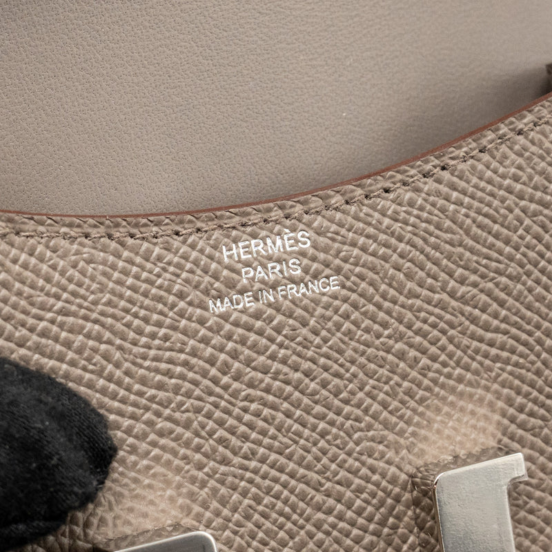 Hermes Constance Slim Epsom Gris Etain SHW Stamp K