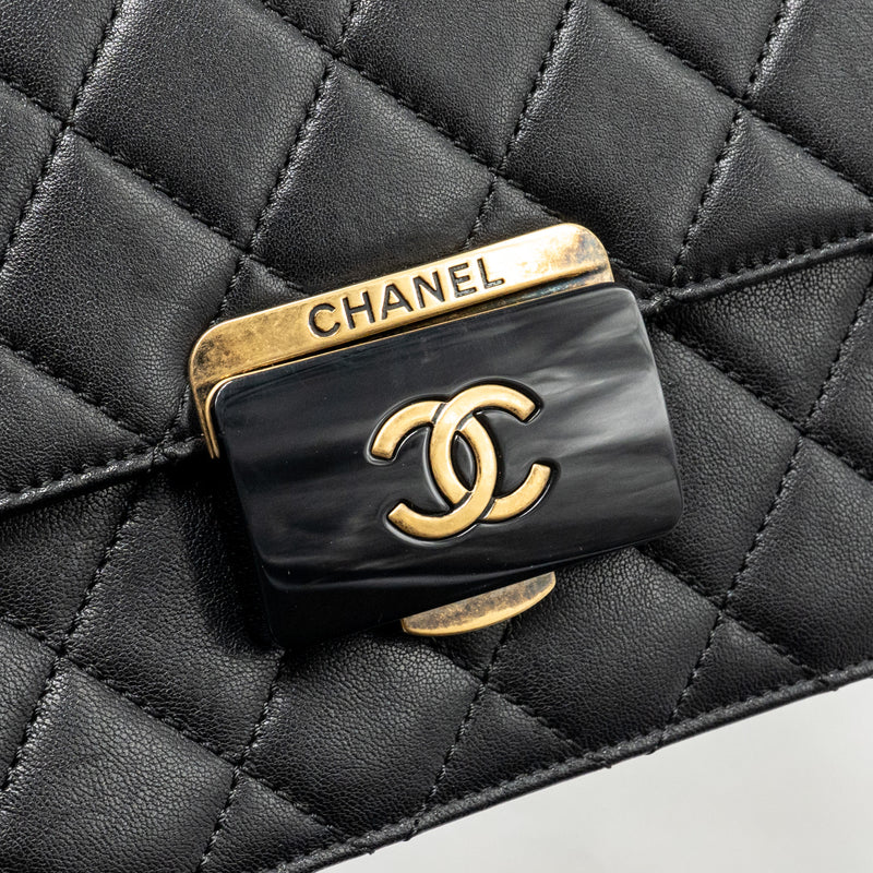 Chanel Beauty Lock Flap Bag Sheepskin Black GHW