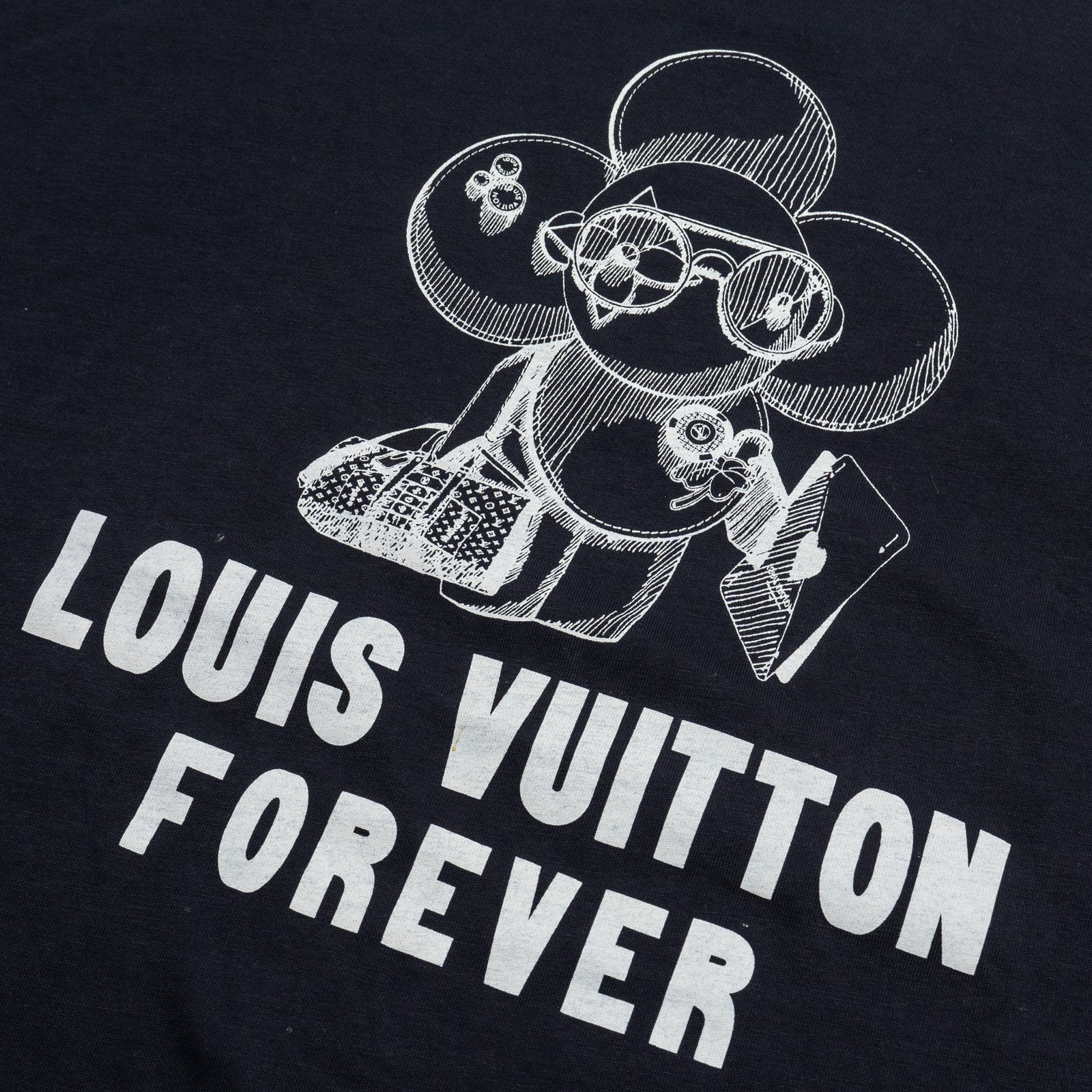 Louis Vuitton Tシャツ ヴィヴィエンヌ FOREVER Louis Vuitton Size M Vivienne Forever T-Shirt Cotton Black