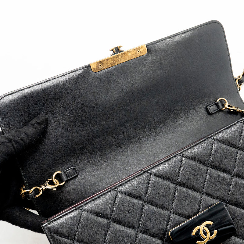 Chanel Beauty Lock Flap Bag Sheepskin Black GHW