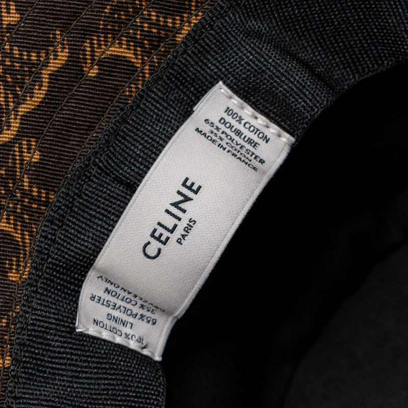 Celine Size M Triomphe Monogram Bucket Hat