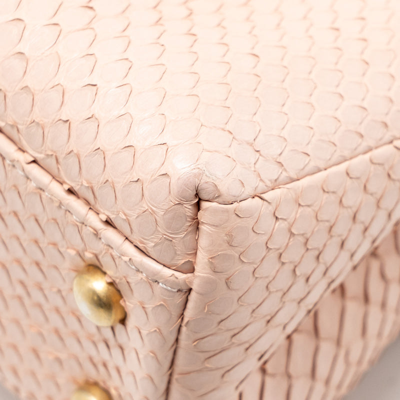 Chanel Small Coco Handle Python Light Pink GHW