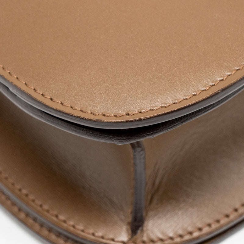 CELINE Medium Classic Box Bag Calfskin Camel GHW