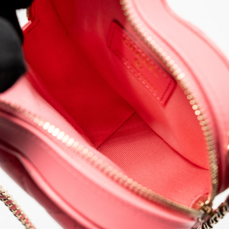 Chanel small heart bag Lambskin pink LGHW