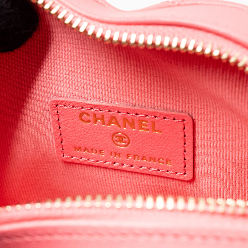 Chanel small heart bag Lambskin pink LGHW