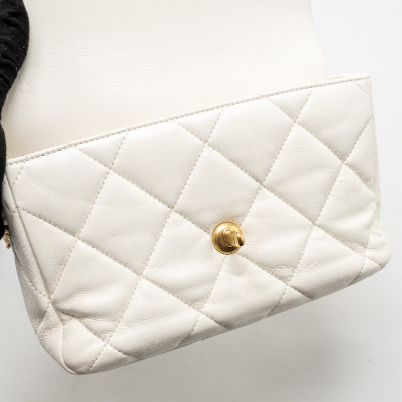 Chanel 23s coco love small flap bag lambskin White GHW (microchip)
