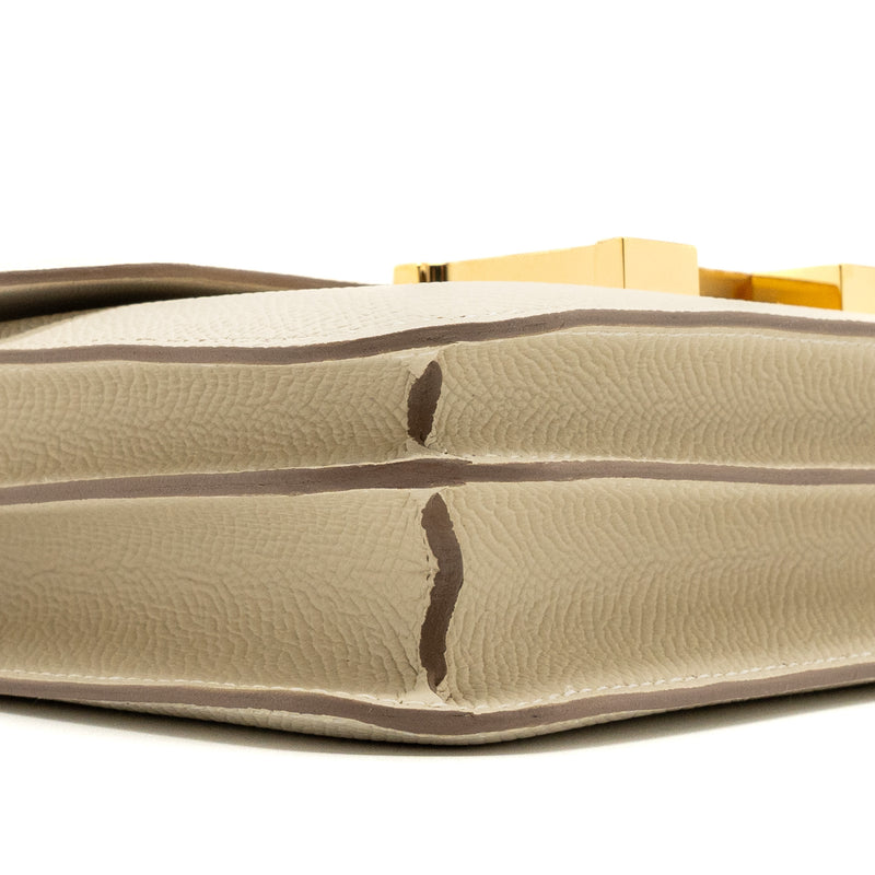 Hermes mini constance Epsom Craie GHW Stamp B