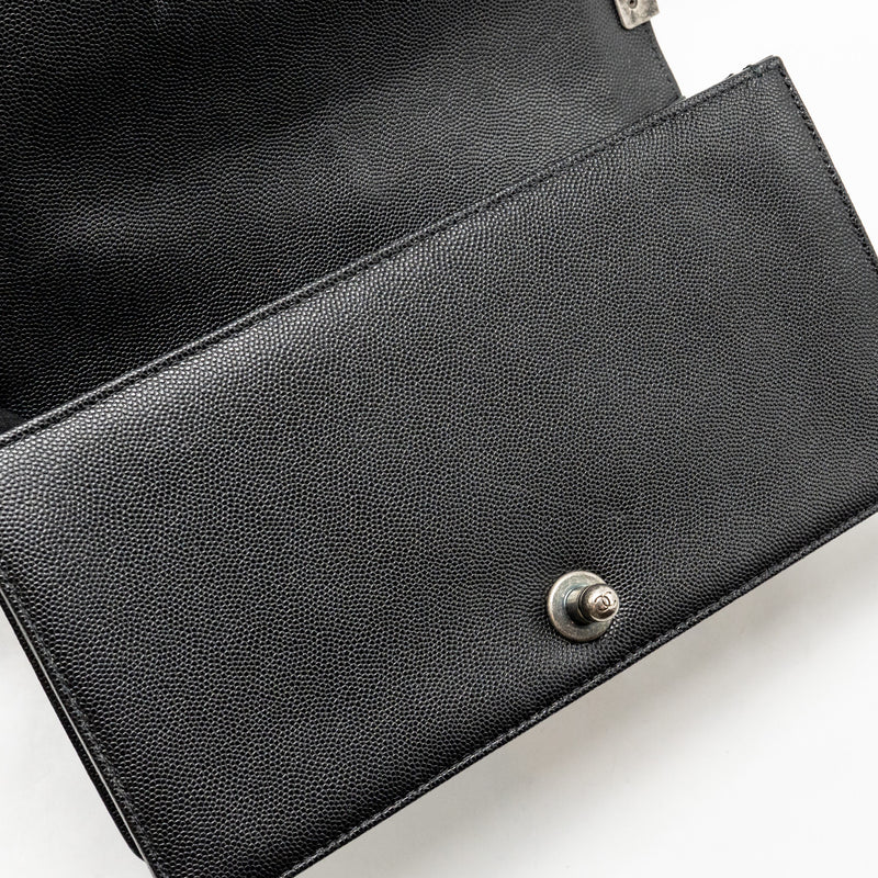 Chanel Medium Boy Bag Caviar Black SHW