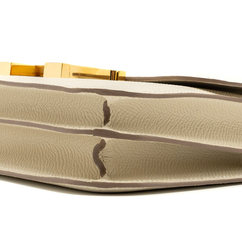 Hermes mini constance Epsom Craie GHW Stamp B