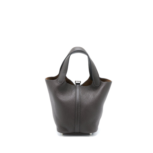 Hermes Picotin 18 Lock Bag Clemence Ebene SHW Stamp U