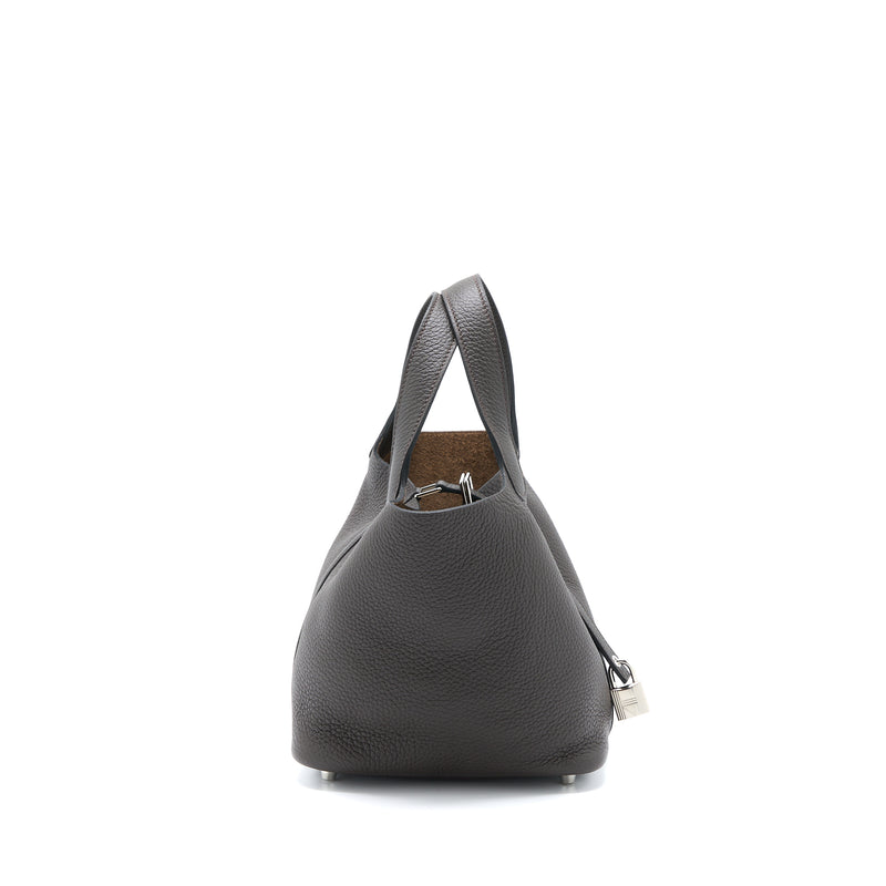Hermes Picotin 18 Lock Bag Clemence Ebene SHW Stamp U