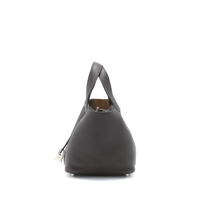 Hermes Picotin 18 Lock Bag Clemence Ebene SHW Stamp U