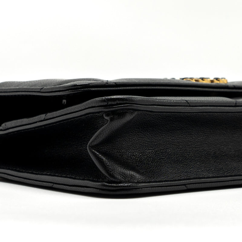 Chanel 19 wallet on chain lambskin black multicolor hardware