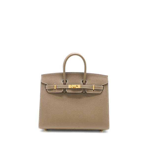 Hermes Birkin 25 Epsom Etoupe GHW Stamp Z