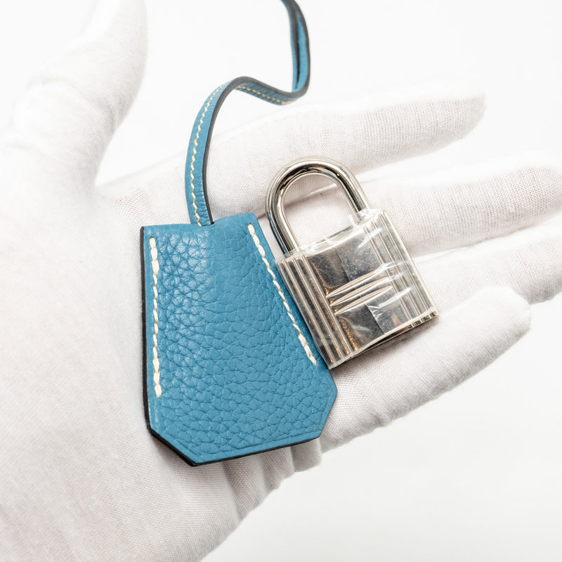 Hermes Shoulder Kelly Clemence Blue Jeans SHW Stamp Square N