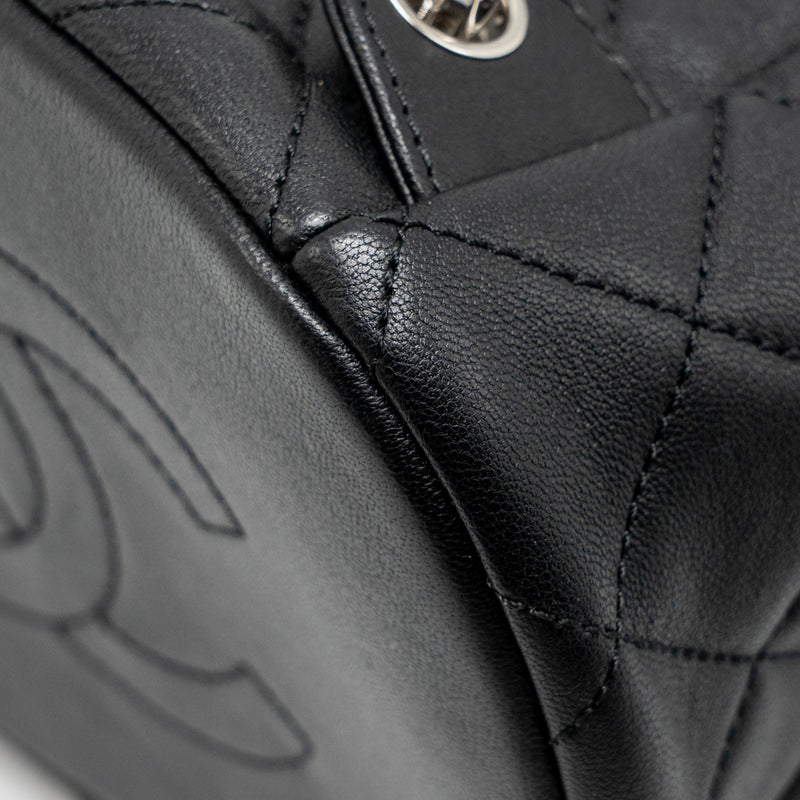 Chanel Quilted Metallic Bubble Backpack Lambskin Black Multicolour Hardware