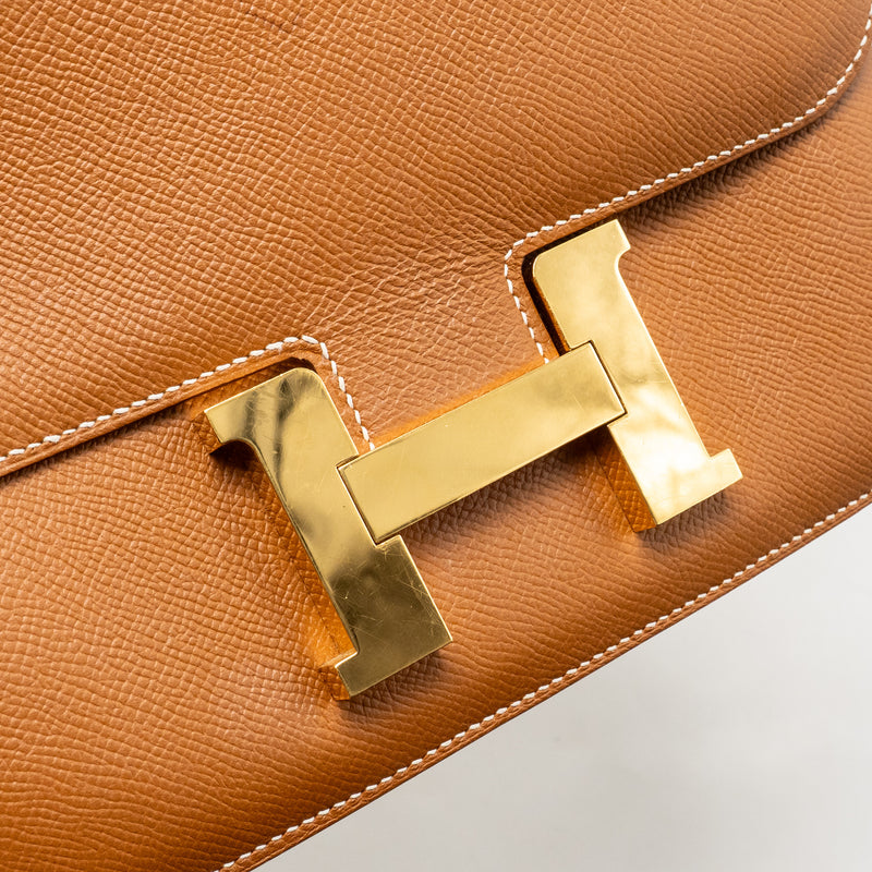 Hermes Constance 24 Epsom Gold GHW Stamp C