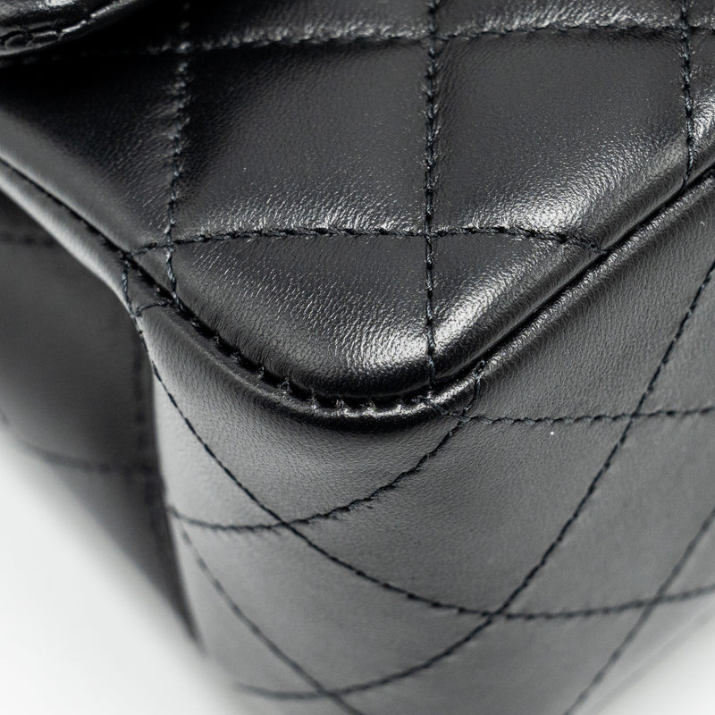 Chanel Mini Square Flap Bag Lambskin Black LGHW (microchip)