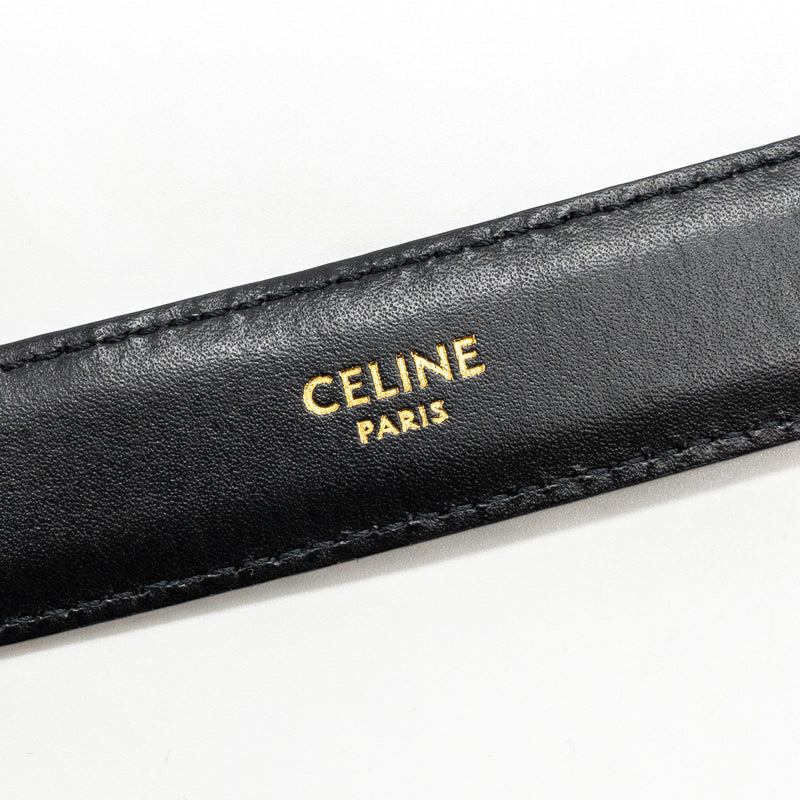 Celine size 85 Medium Triomphe belt calfskin black GHW