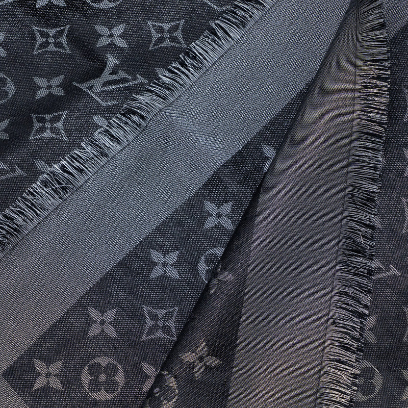 Louis Vuitton Monogram Shine Shawl Wool/Silk Black/Silver
