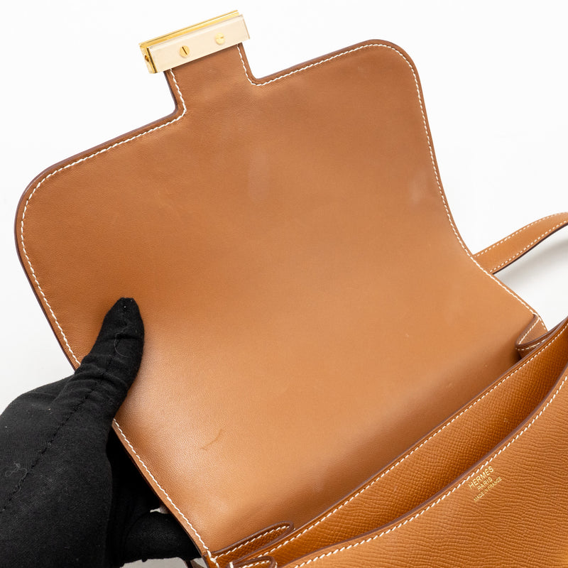 Hermes Constance 24 Epsom Gold GHW Stamp C