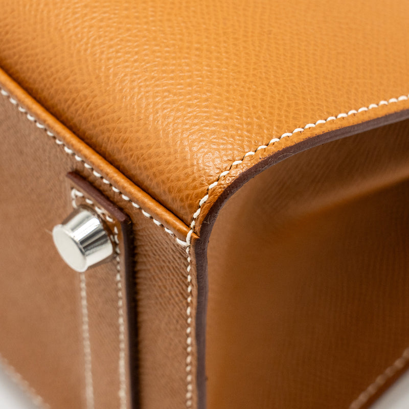 Hermes Birkin 25 Sellier Epsom Gold SHW Stamp B