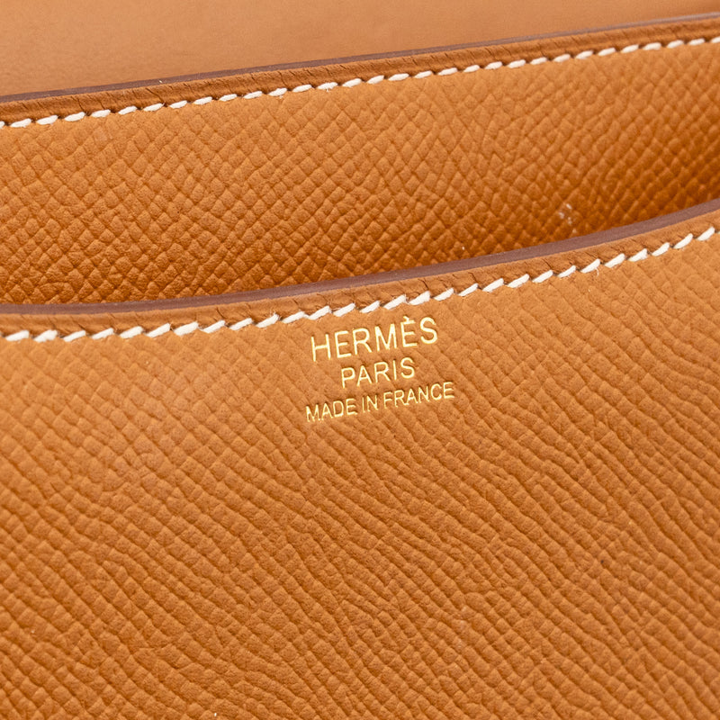 Hermes Constance 24 Epsom Gold GHW Stamp C