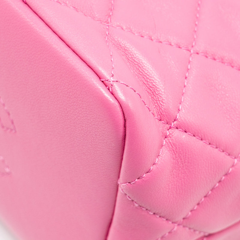 Chanel 20S Small Quilted hobo bag Lambskin Pink GHW