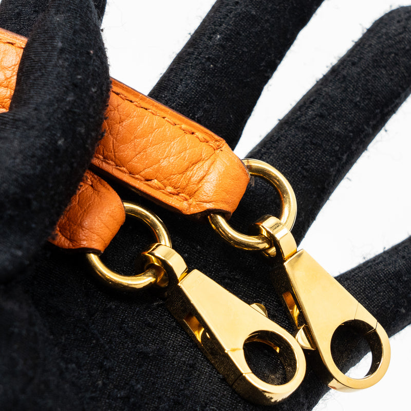Hermes kelly 28 clemence leather 93 orange GHW stamp X