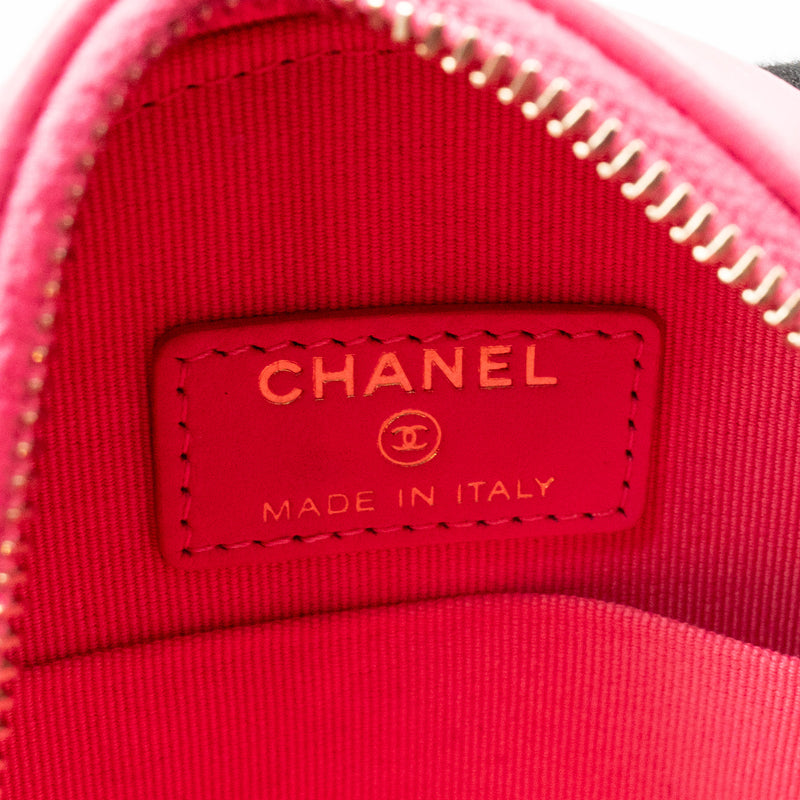 Chanel 19 Round Clutch with Chain Lambskin Pink Multicolour Hardware (Microchip)