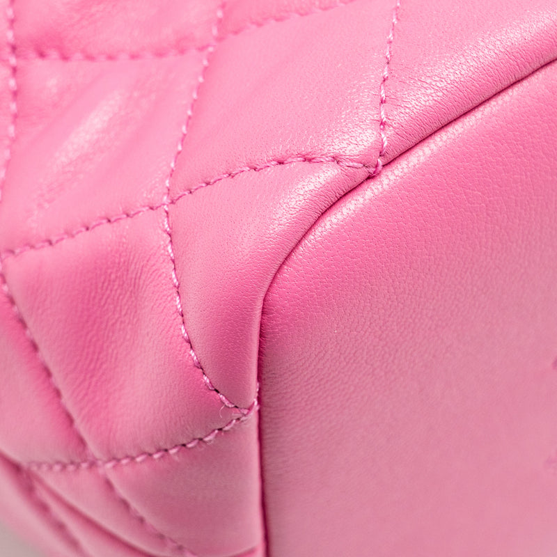 Chanel 20S Small Quilted hobo bag Lambskin Pink GHW