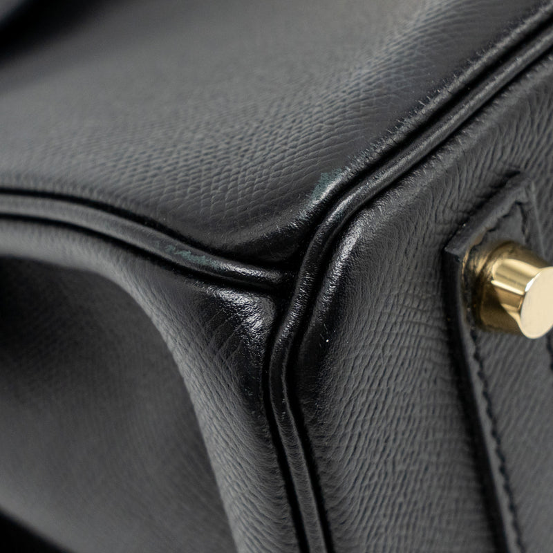 Hermes Birkin 30 Epsom Black GHW Stamp A