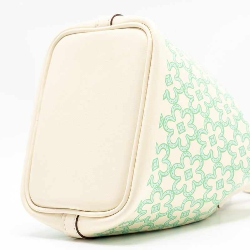 Hermes lucky daisy micro Picotin Swift Nata-vert-Blanc SHW Stamp U
