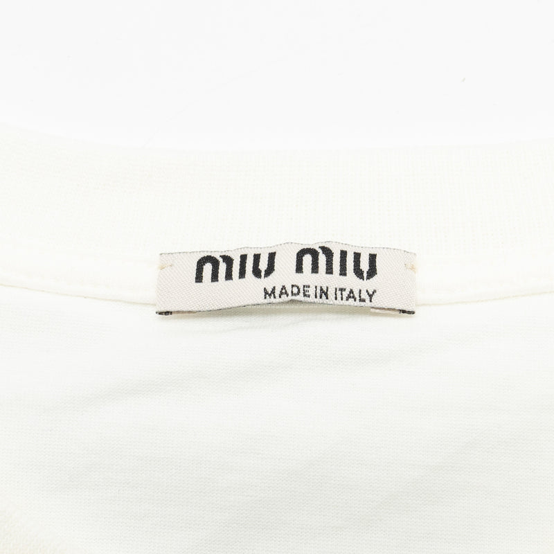 Miu Miu Size S “Not Nice” T-shirt Cotton White