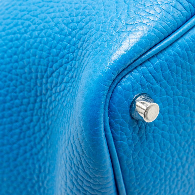 Hermes Picotin 18 Lock Bag Clemence B3 Bleu Zanzibar SHW Stamp A