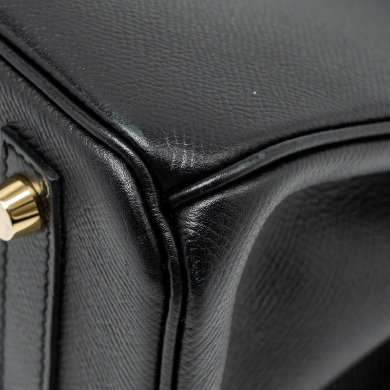 Hermes Birkin 30 Epsom Black GHW Stamp A