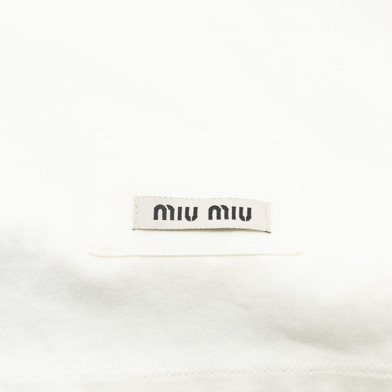 Miu Miu Size S “Not Nice” T-shirt Cotton White