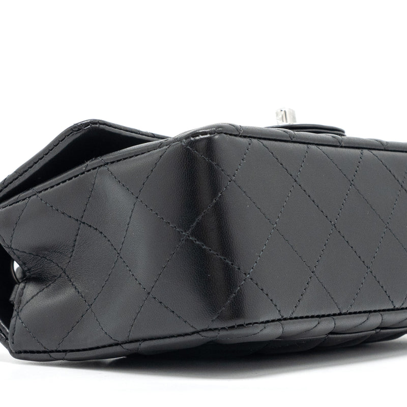 Chanel Mini Rectangular flap bag lambskin black SHW (microchip)