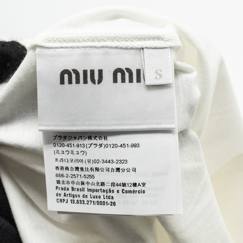 Miu Miu Size S “Not Nice” T-shirt Cotton White