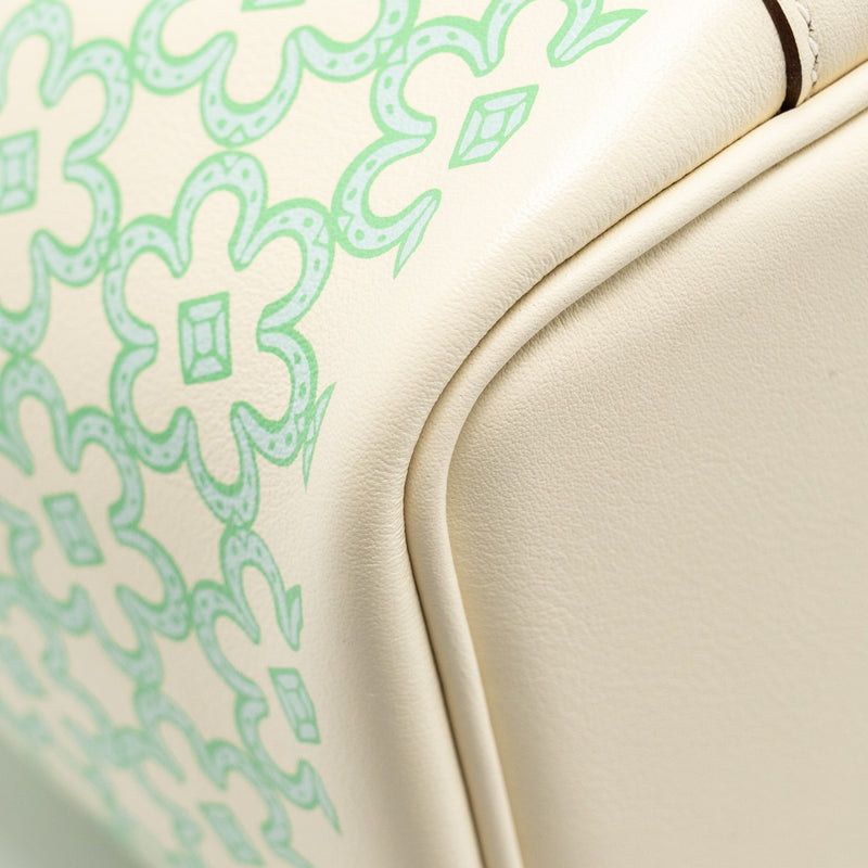 Hermes lucky daisy micro Picotin Swift Nata-vert-Blanc SHW Stamp U