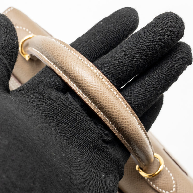 Hermes Kelly 25 Epsom Etoupe GHW Stamp W